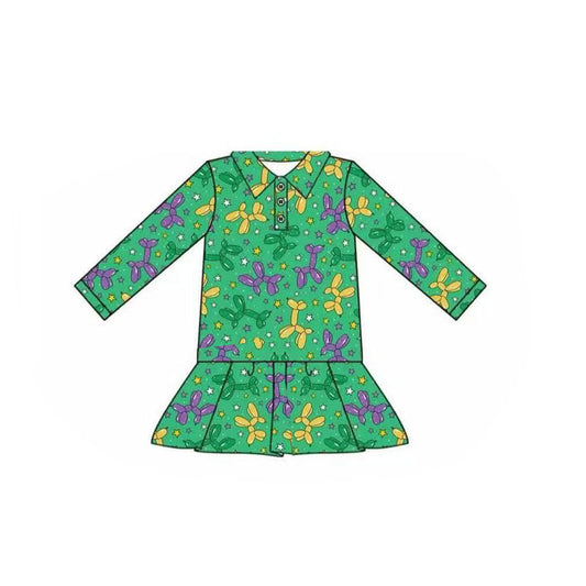 GT1262  Mardi Gras girl top coat pullover  202509 preorder