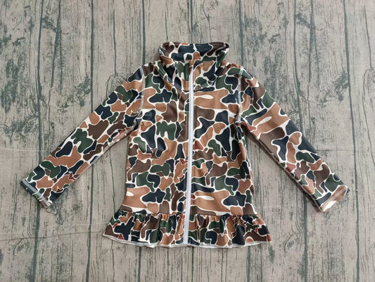 GT1315 YOGA  CAMO western long sleeve GIRL top coat camo ZIPPER pullover 202602 PREORDER