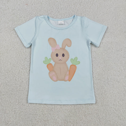 GT1395 Easter cross rabbit top kids girl  202512 rts