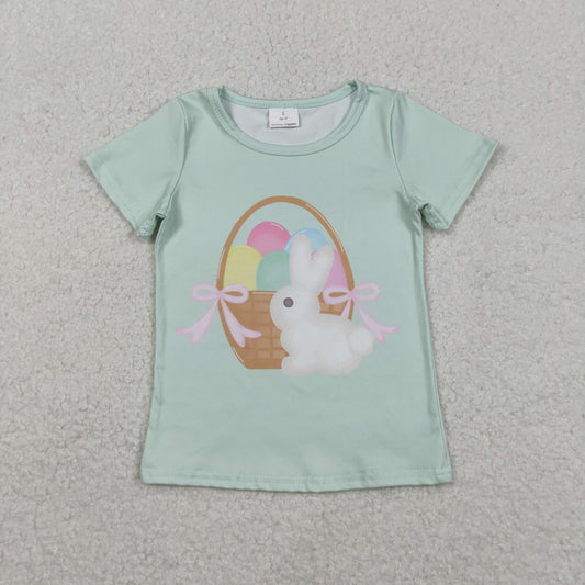 GT1396 Easter cross rabbit top kids girl  202511  RTS