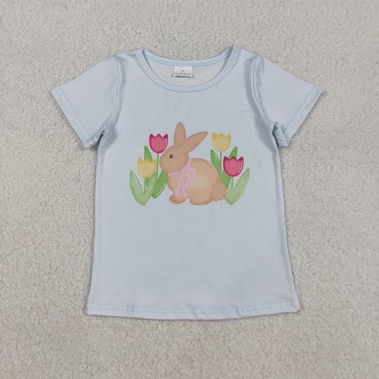 GT1398 Easter cross rabbit top kids girl  202511 RTS