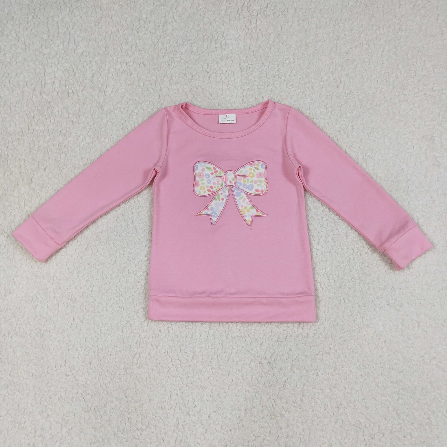 GT1537 embroidery cross top kids girl  202601 RTS