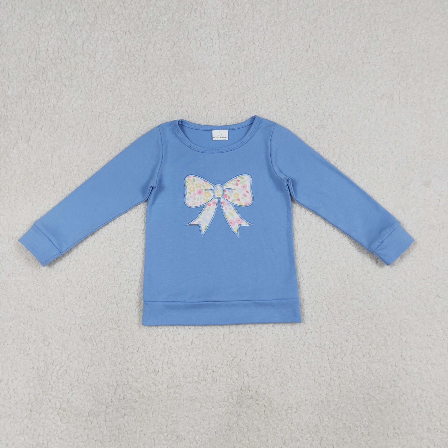GT1538 embroidery cross top kids girl  202601 RTS