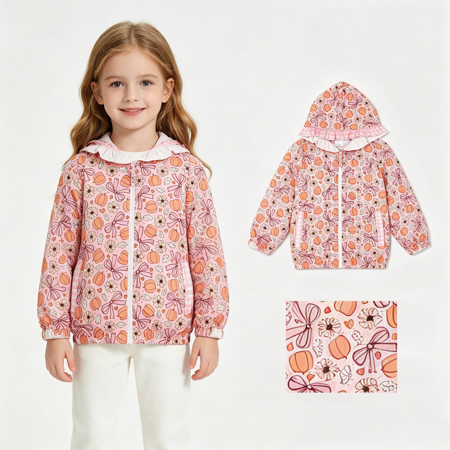 GT1661 Halloween pumpkin hoodie boy top coat pullover  202608 RTS