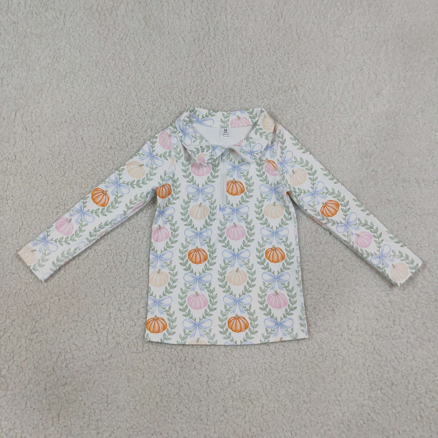 GT1705 RTS Pumpkin zipper top pocket girl top 202608