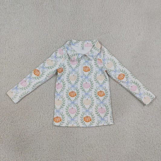 GT1705 RTS Pumpkin zipper top pocket girl top 202608