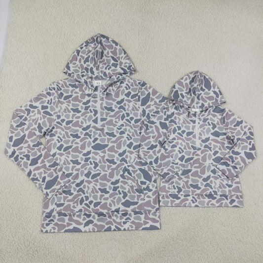GT1708 +BT1849 adult MEN  Adult Grey Camo Full Zip Long Sleeve Hooded Jacket 202607 sibling RTS