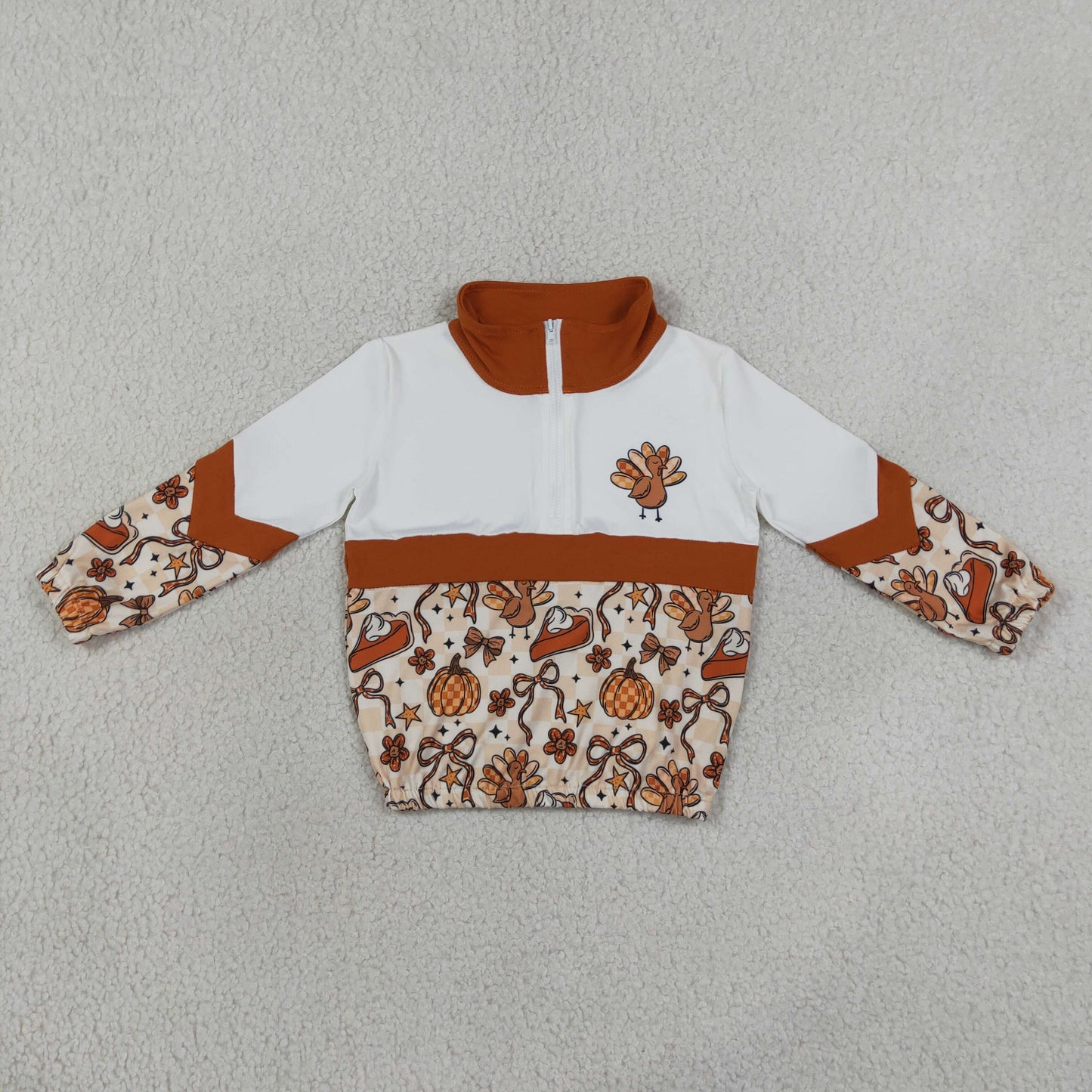 GT1723 thanksgiving turkey bow Kids Pullover GIRL 202608 RTS