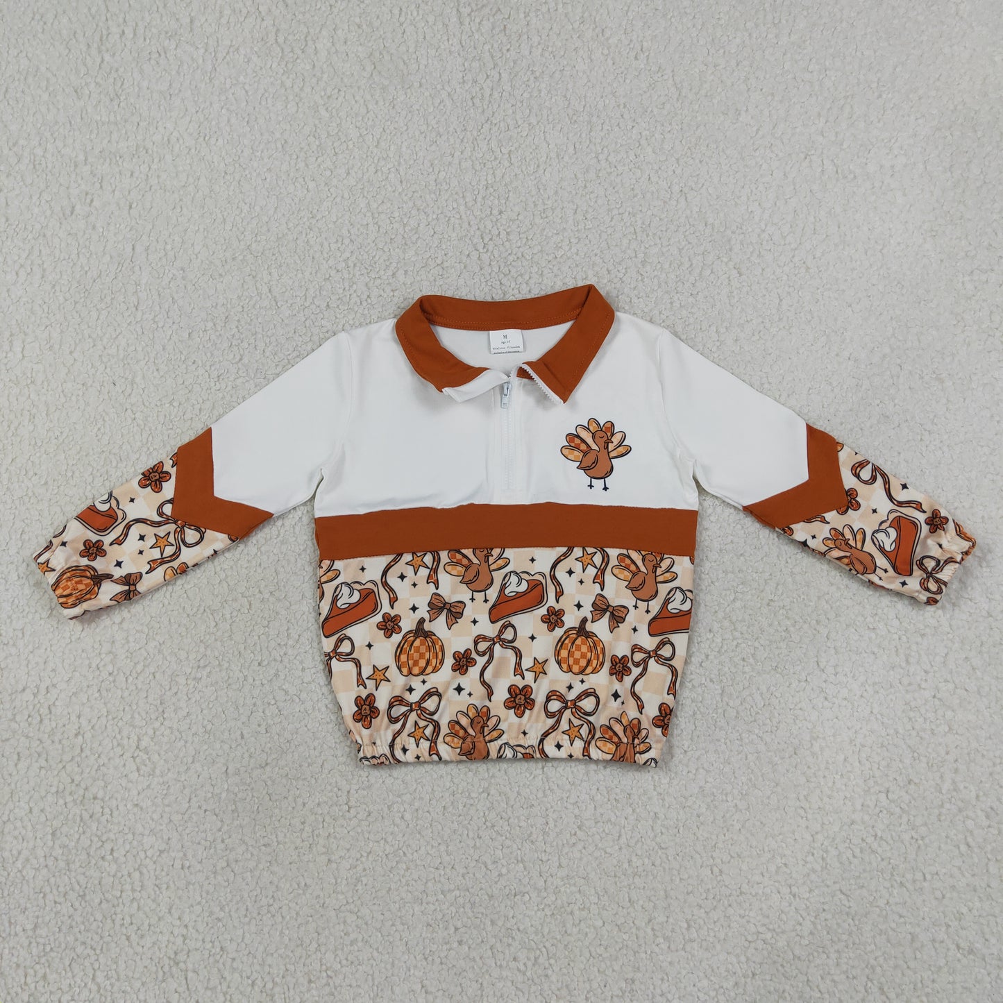GT1723 thanksgiving turkey bow Kids Pullover GIRL 202608 RTS