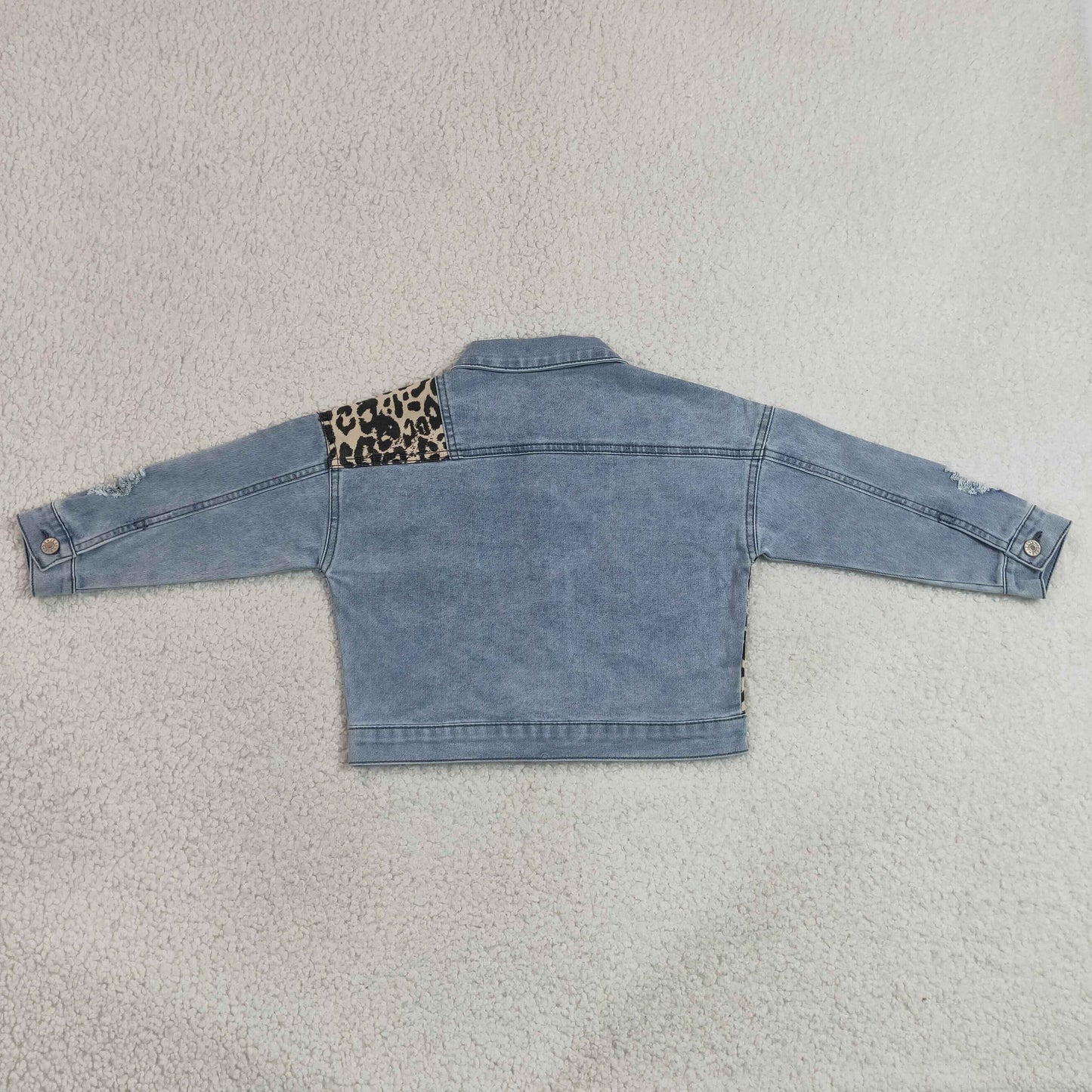 GT1730 Toddler Leopard Patchwork Denim Coat RTS 202630