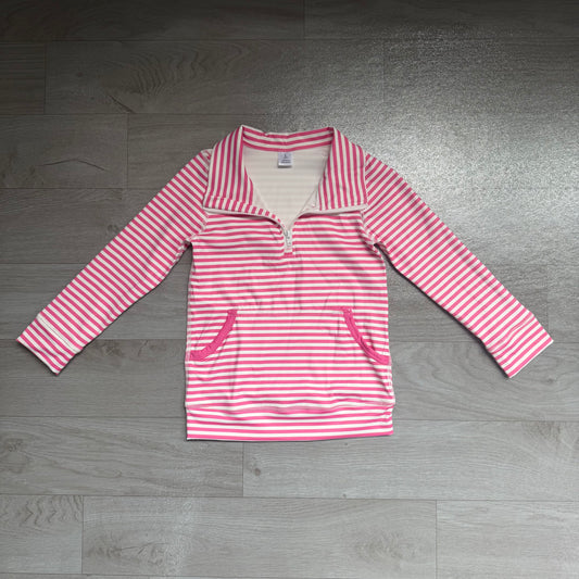 GT1783 Stripe zipper pink top pocket girl top 202608