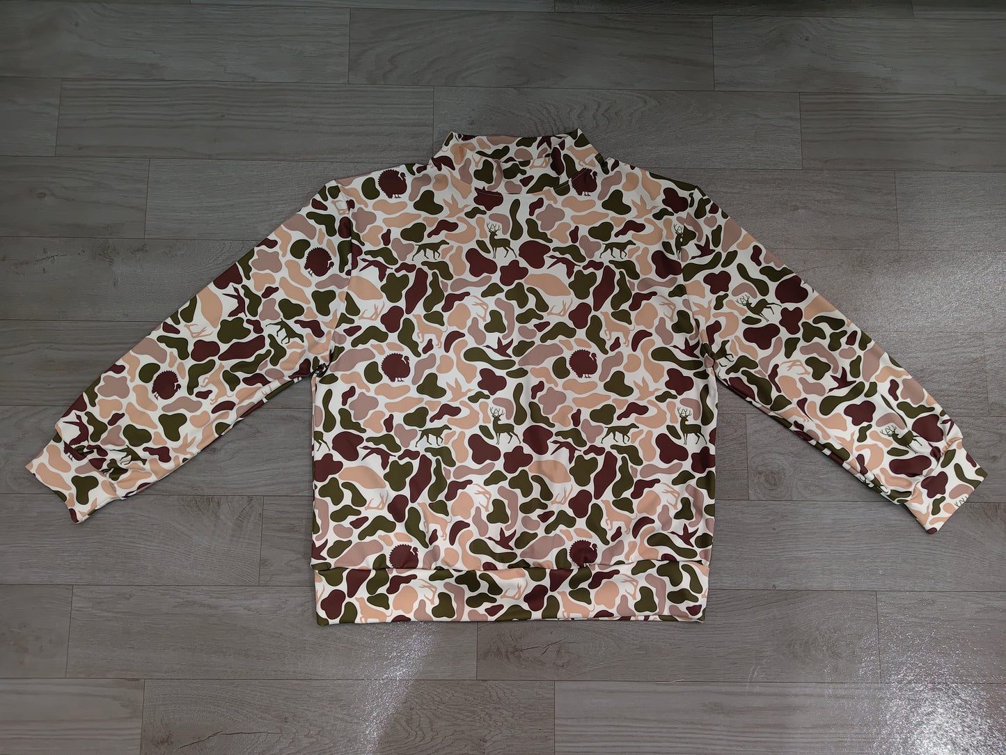 RTS GT1818 Retro Camo Print Long Sleeve Women Sport yoga Top 202608