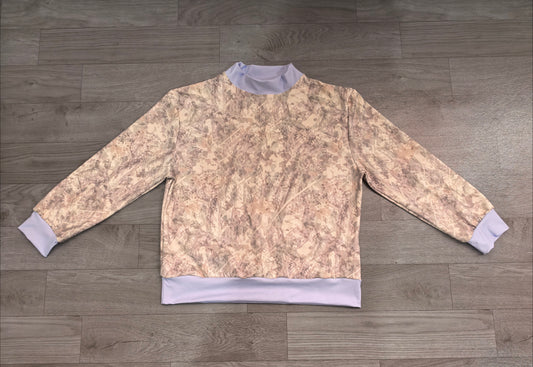 Sample-Real Pics GT1882 Women Clothes Floral Camo Print Long Sleeve Mock Neck Sweatshirt