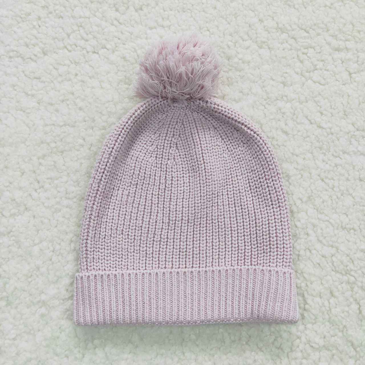 HA0006 kids girl winter light purple tan beanie 20230814 RTS