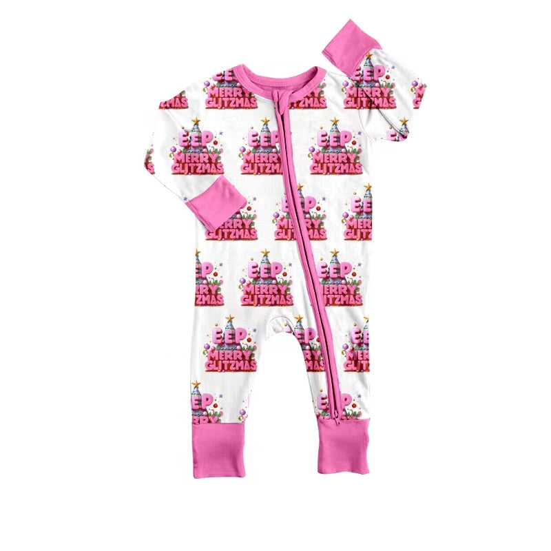 custom MOQ3 Christmas  girl romper 202408