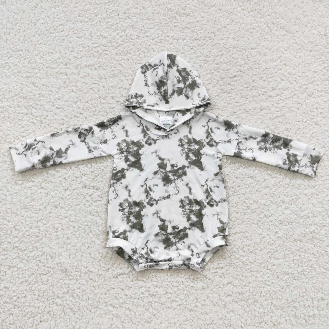 LR0270 flower tie-dye hoodies boy girl bubble romper 20230502 RTS