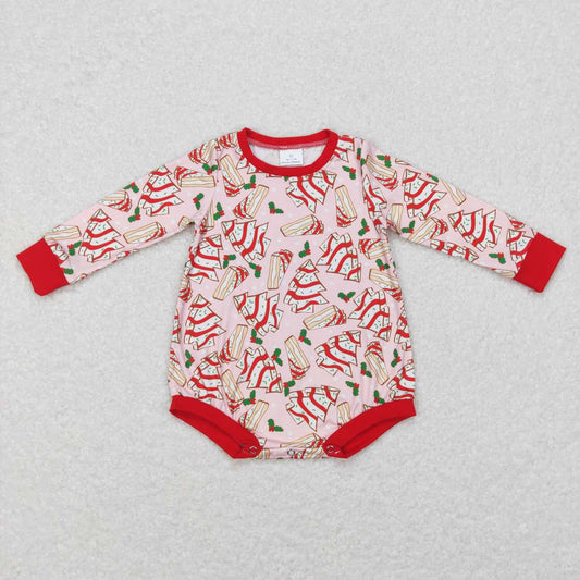 LR0284 christmas season cake Long sleeve girl summer bubble romper RTS 20231121
