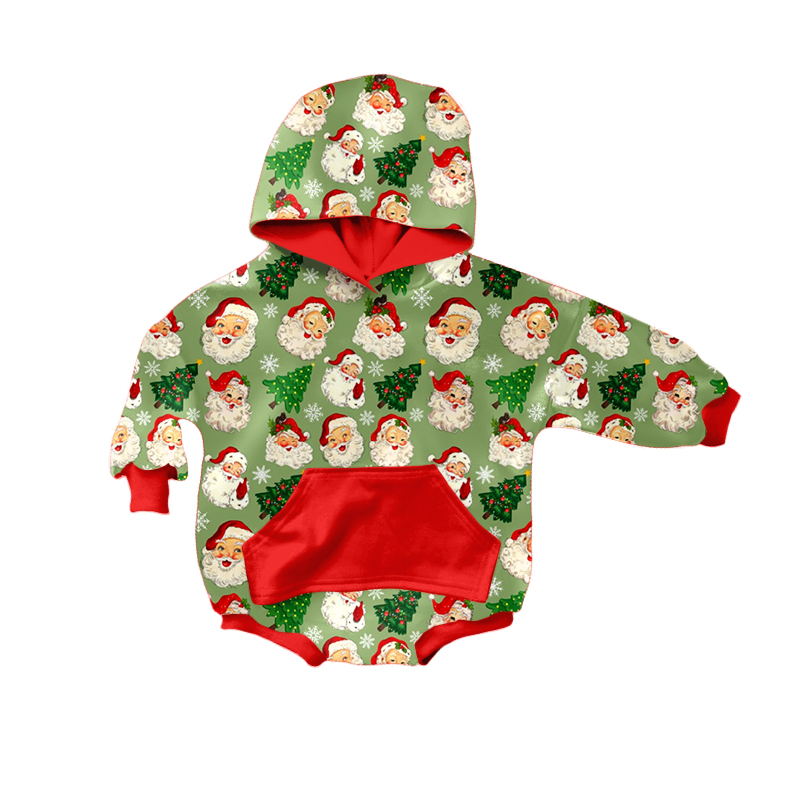 LR0289 christmas hoodie Long sleeve girl summer bubble romper preorder 20230429