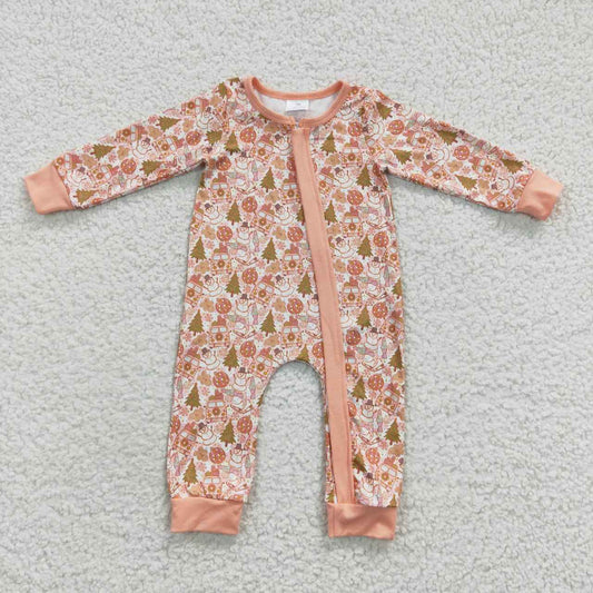 LR0295 christmas trees Zipper girl romper 20230520 RTS