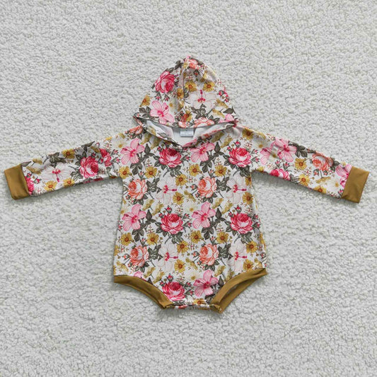 LR0299 Flower hoodies long sleeve girl bubble romper 20230525 RTS