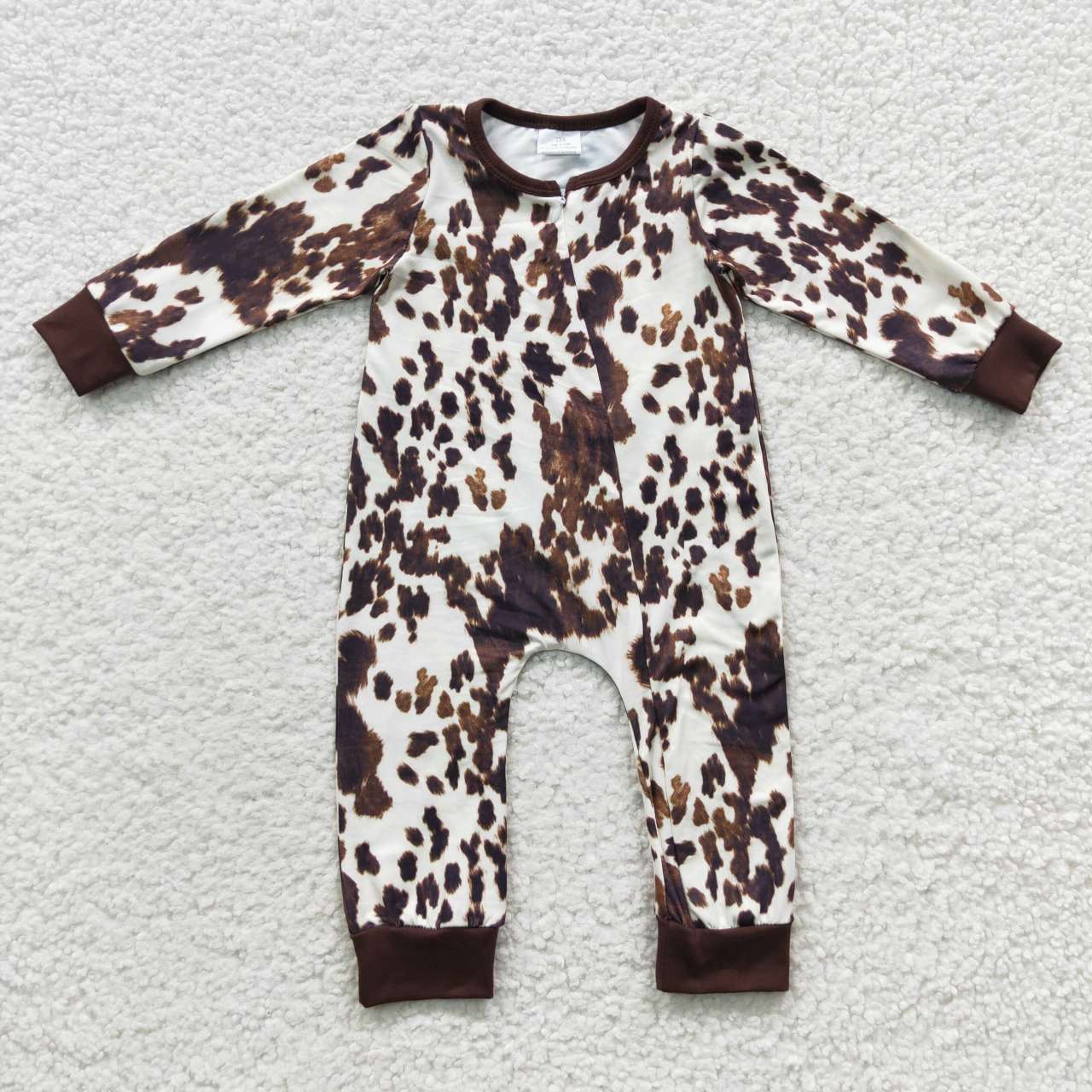 LR0308 western leopard long sleeve girl romper 20231121  RTS