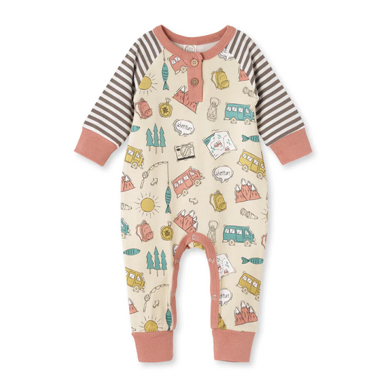 LR0330 preorder fishing sun bus long sleeve summer set boy romper 20230516