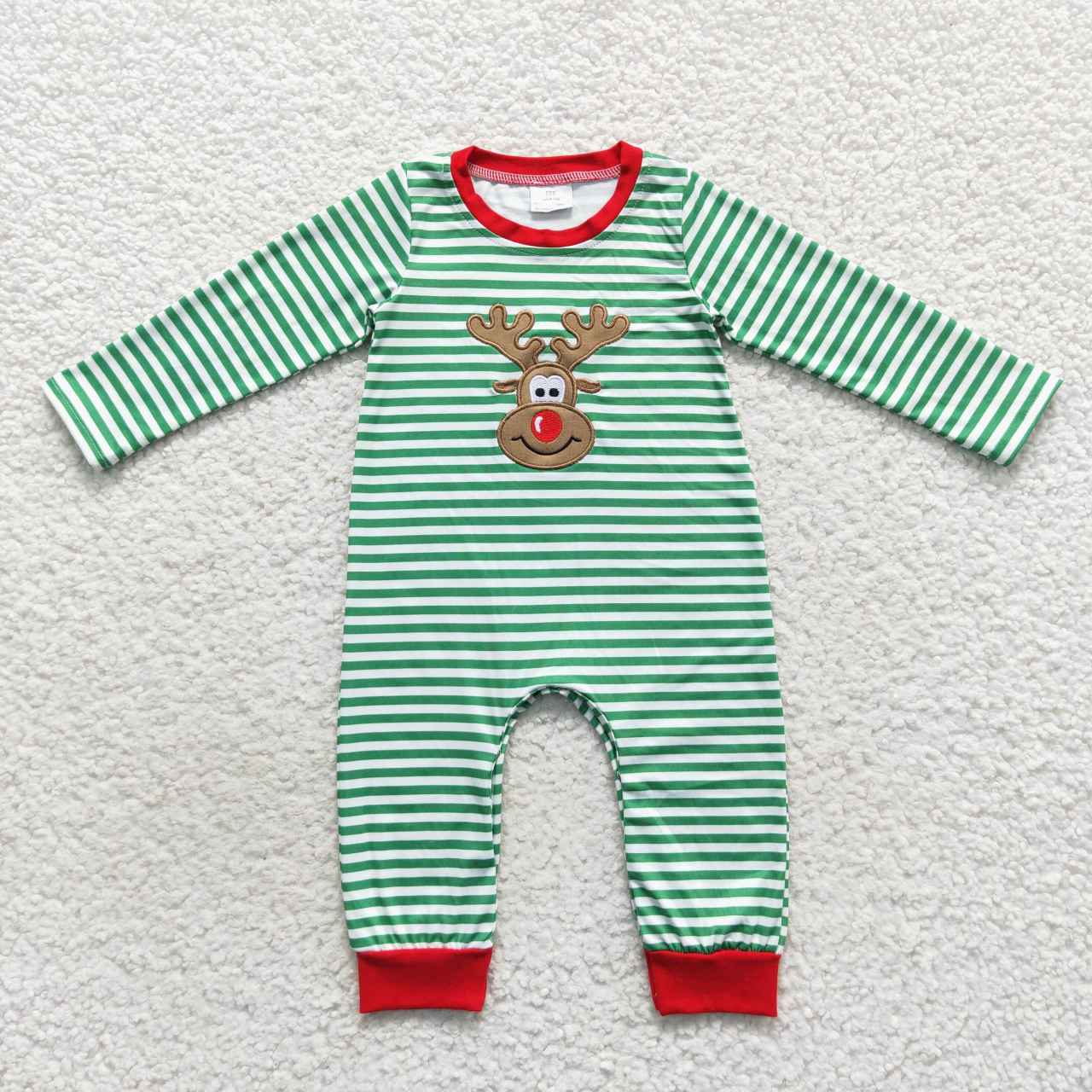 LR0338 RTS Christmas deer long sleeve boy romper 20230823
