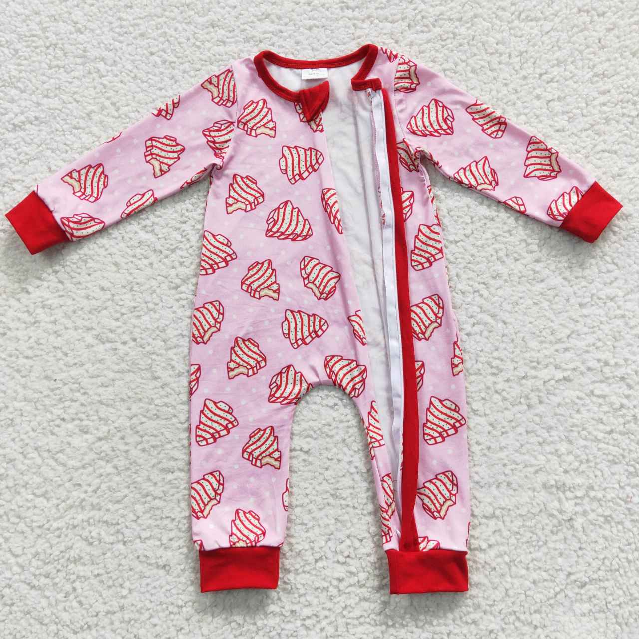 LR0340 cake long sleeve girl romper 202407 RTS