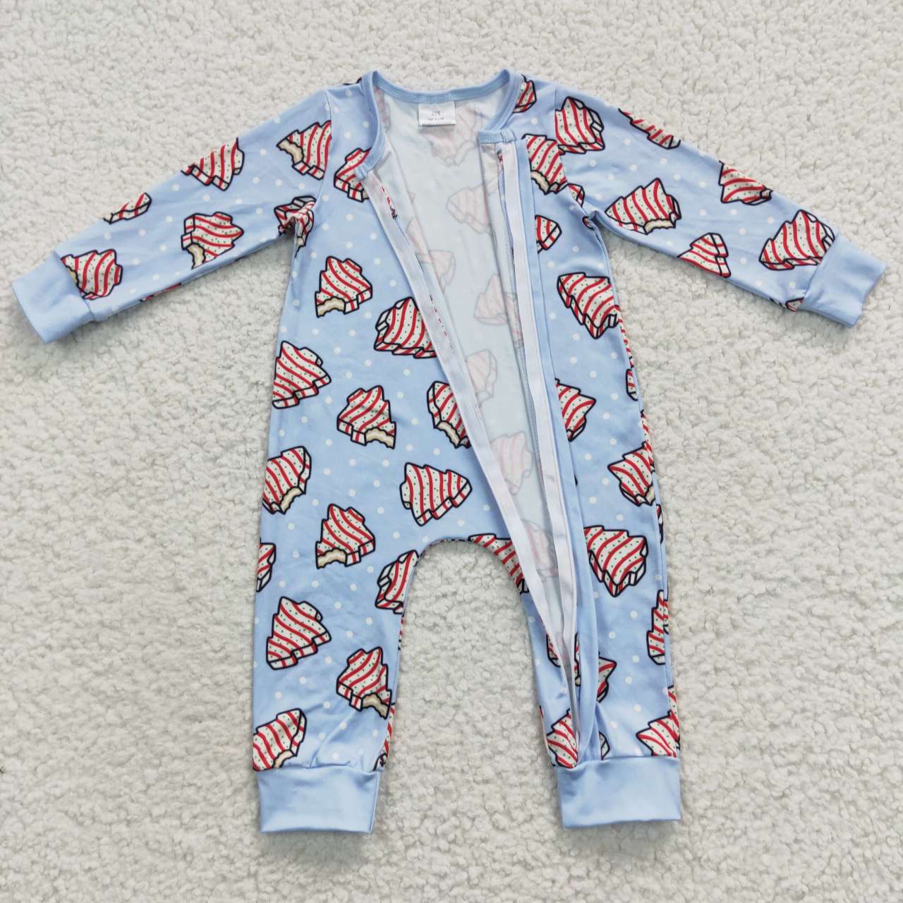 LR0345 cake long sleeve girl boy romper 20230630