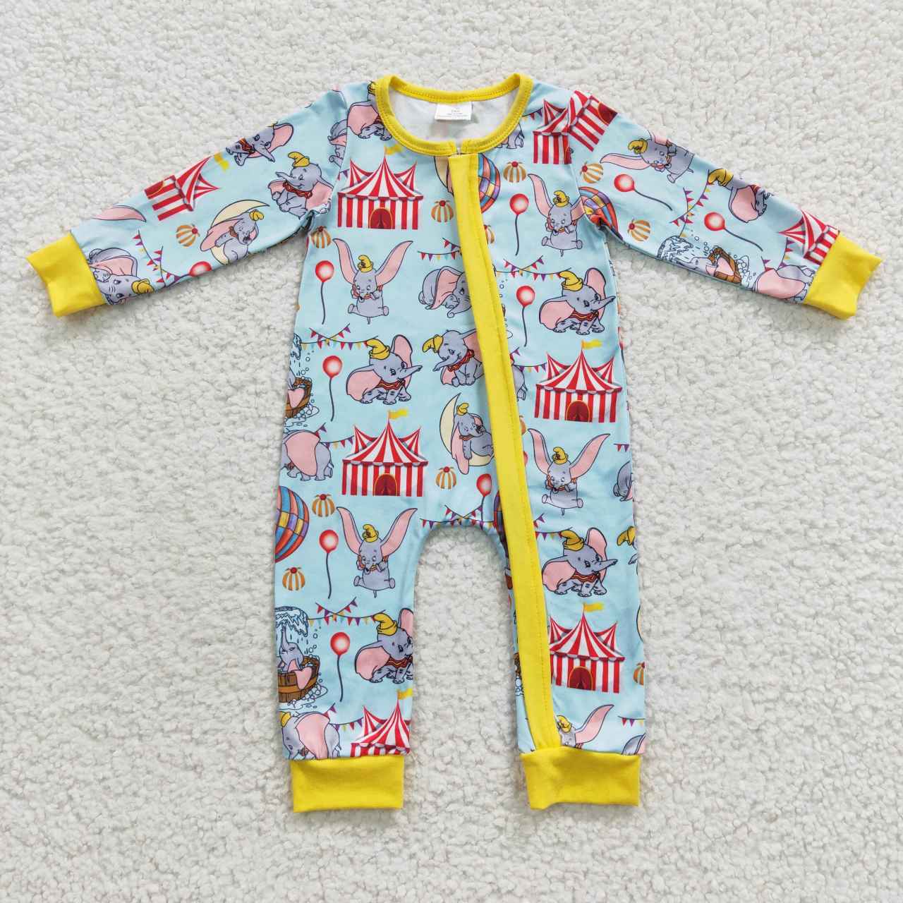 LR0346 western long sleeve cartoon elephant boy romper 20230614 RTS