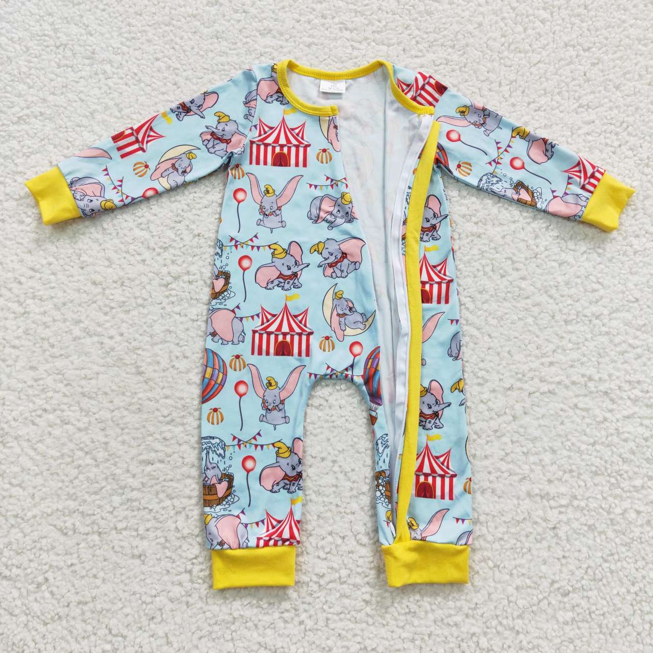 LR0346 western long sleeve cartoon elephant boy romper 20230614 RTS