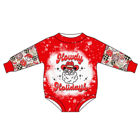 LR0352 preorder christmas tree long sleeve summer set girl romper 20230525