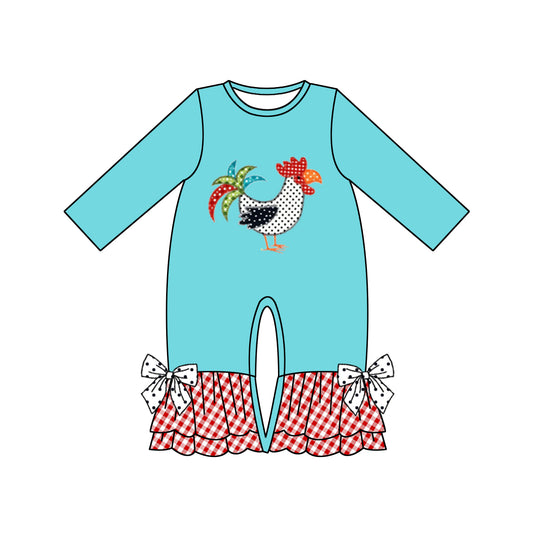 LR0361 western long sleeve chicken girl romper 20230525 preorder