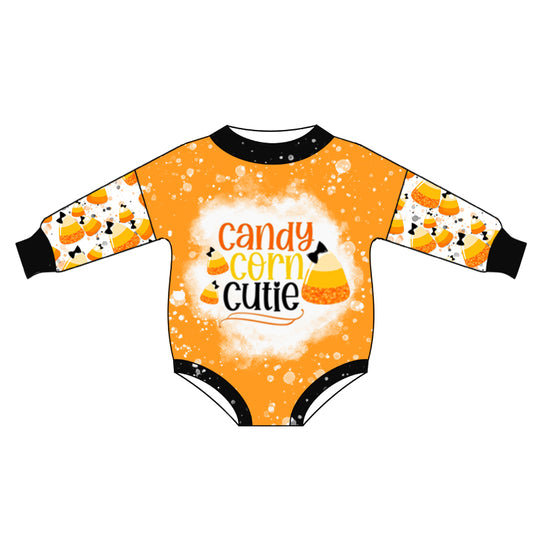 LR0380 preorder western candy haloween long sleeve boy romper 20230530