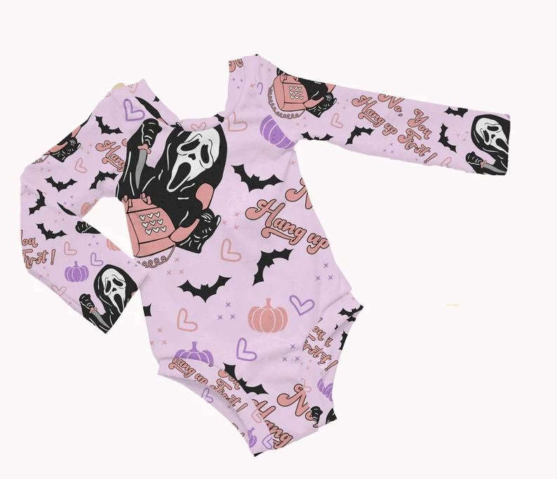 LR0456 preorder halloween long sleeve girl boy romper 20230616