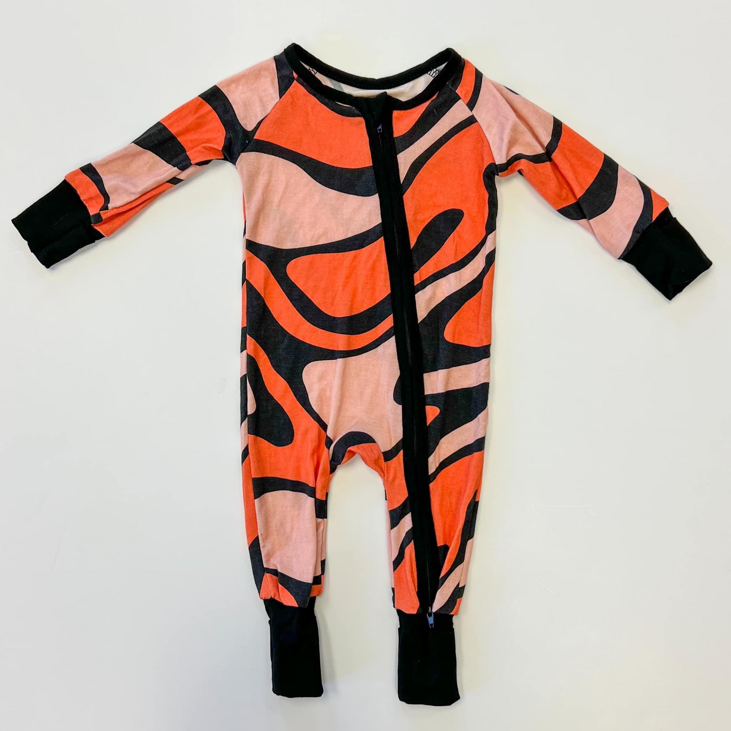 LR0510 preorder geometric long sleeve green boy girl zipper romper 20230706