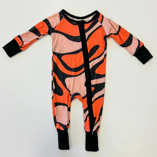 LR0510 preorder geometric long sleeve green boy girl zipper romper 20230706
