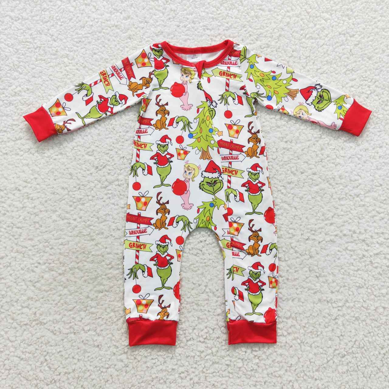 BLP0256 RTS Christmas grin cartoon long sleeve pants boy pajamas outfit 20230810