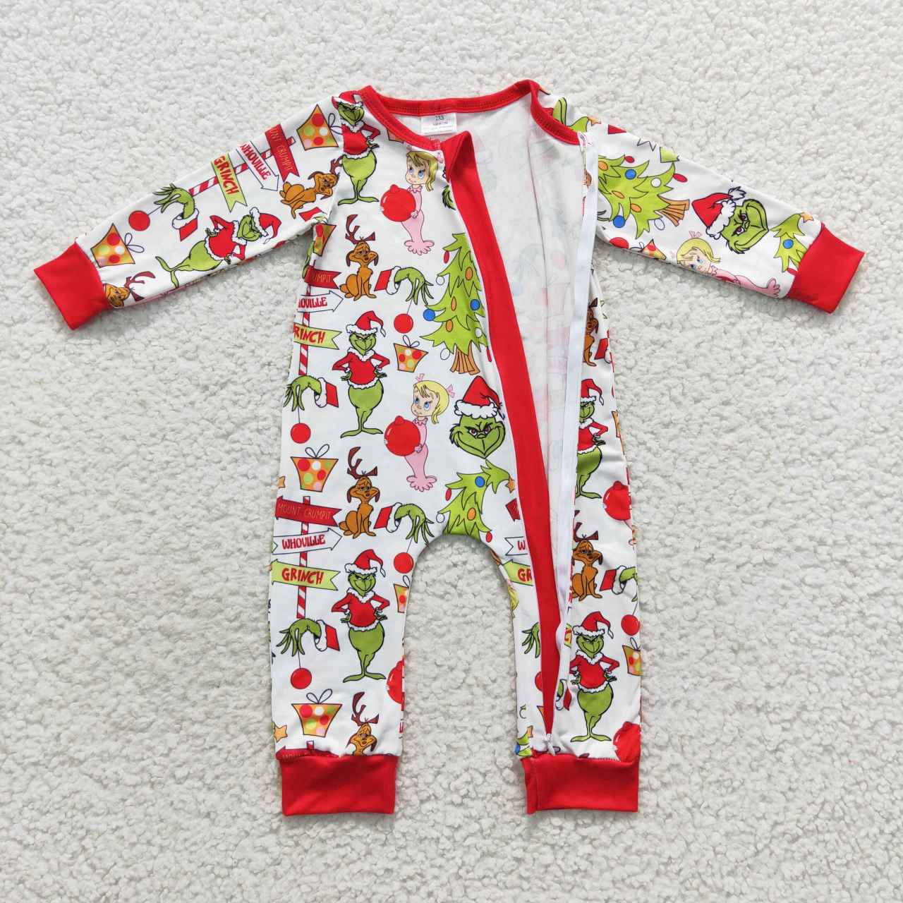 BLP0256 RTS Christmas grin cartoon long sleeve pants boy pajamas outfit 20230810