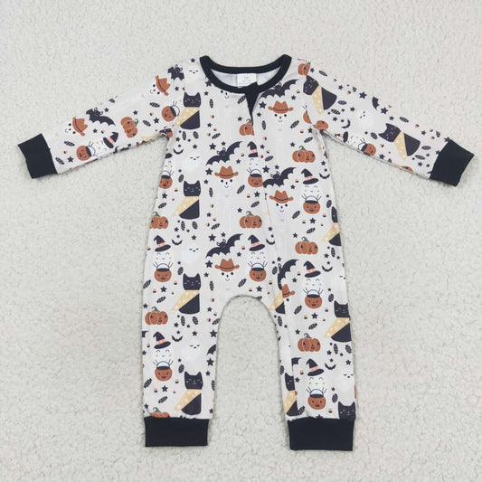 LR0554 halloween bat  western zip up long sleeve boy romper 20230830 RTS