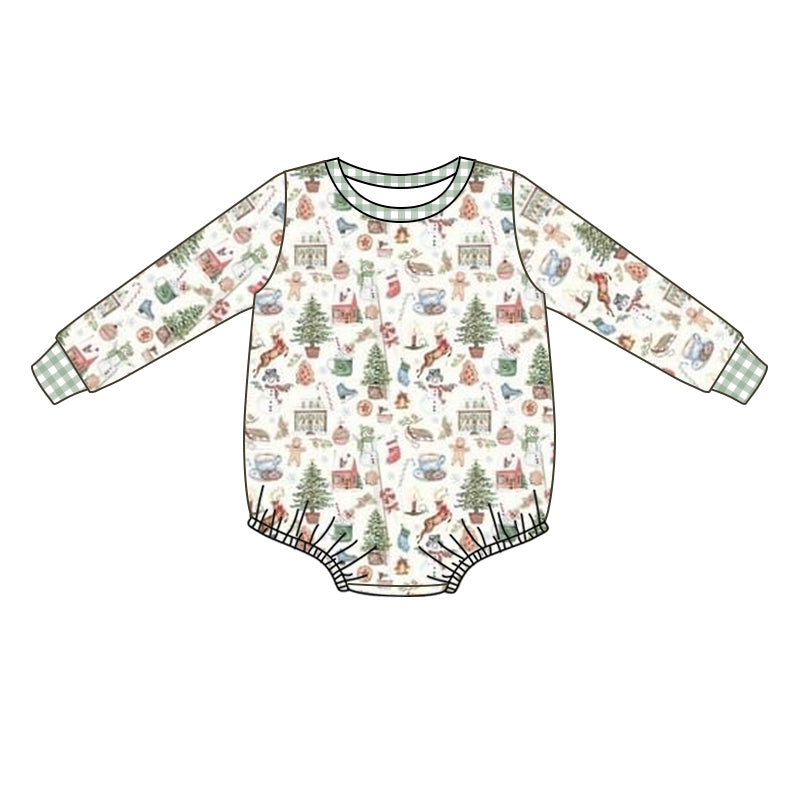 LR0557 Christmas deer snow long sleeve boy romper 20230722 preorder