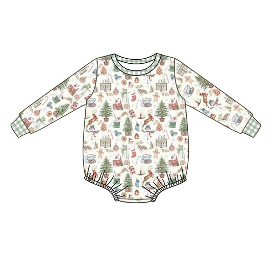 LR0557 Christmas deer snow long sleeve boy romper 20230722 preorder