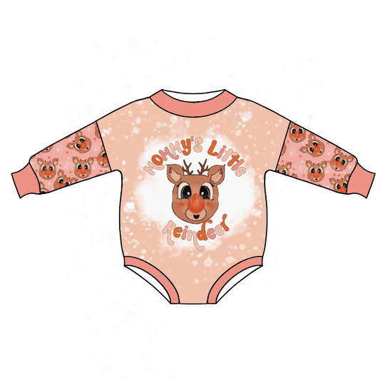 LR0576 long sleeve little reindeer girl romper preorder 20230726