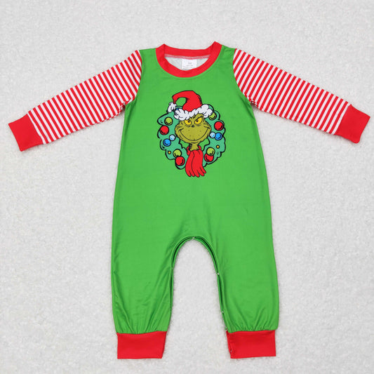 LR0579 long sleeve Christmas grin girl romper RTS 20231026