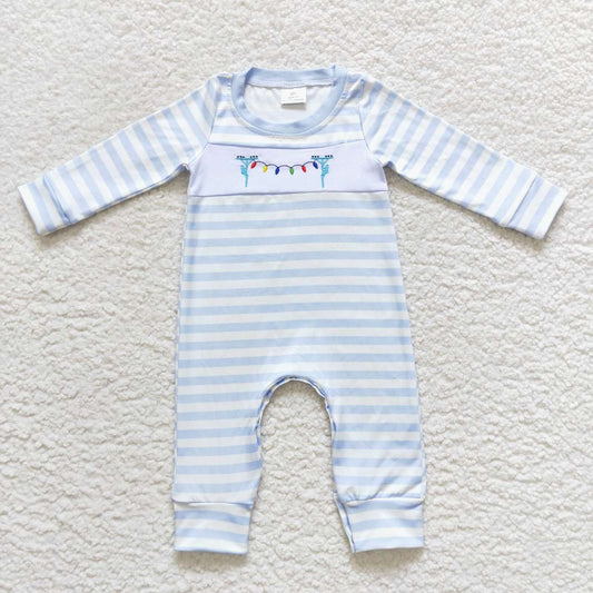 LR0583 long sleeve Christmas light boy romper RTS 20231004