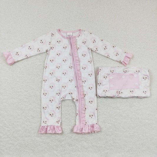 LR0584 long sleeve Christmas girl romper RTS 20231018