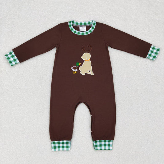 LR0591 Christmas dog deer long sleeve boy romper 20231010 RTS