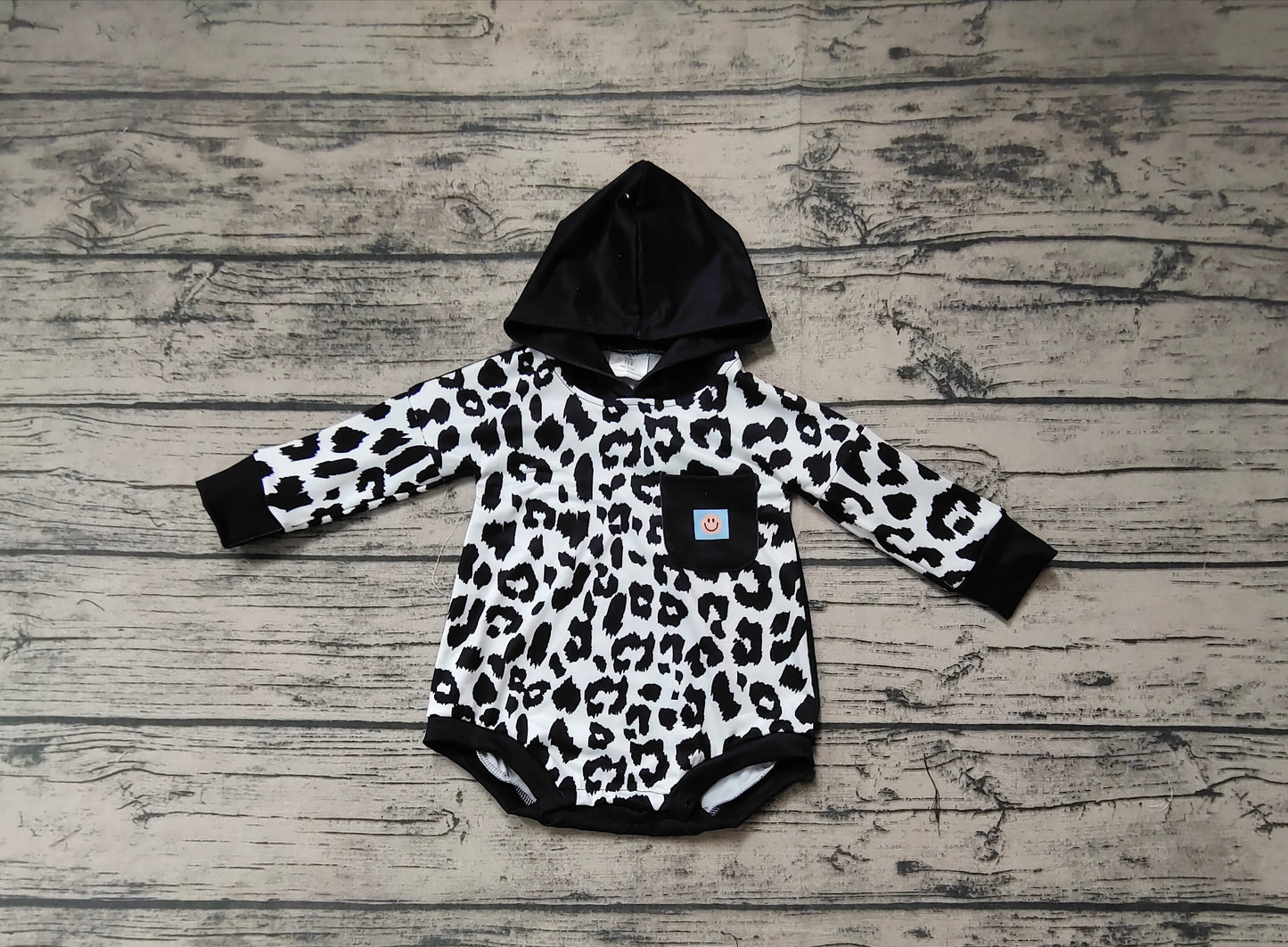 LR0595 RTS cow hoodies boy leopard romper 20231005