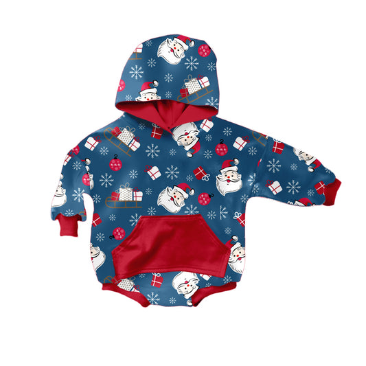 LR0604 preorder western Christmas girl long sleeve boy zipper romper 20230729