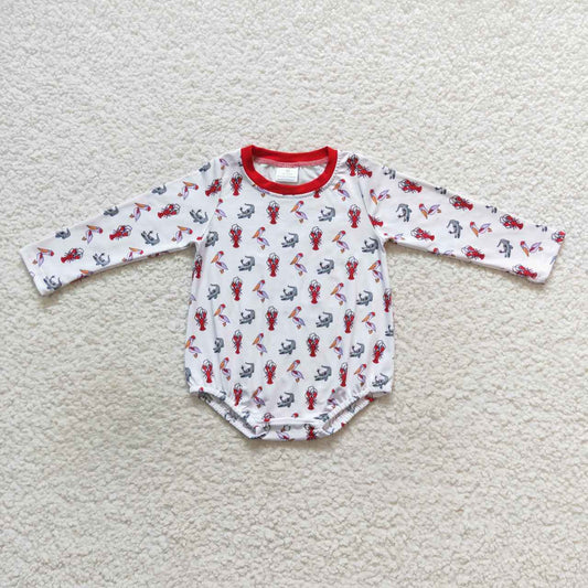 LR0610 RTS cray fish  long sleeve  boy romper 20230920